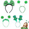 4 Stück Haarreif St. Patricks Day Accessoires Kleeblatt Deko St. Patricks Day Deko Kostüm Accessoire Kopfbedeckung Irish Party Karneval Mottoparty