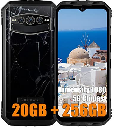 DOOGEE V30T (2023), 5G Rugged Smartphone, 10800mAh Batteria, Dimensity 1080 20GB + 256GB, 6.58'' FHD+, 108MP + 20MP Visione Notturna +16MP + 32MP, Android 12, Marble