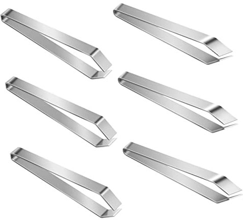 UPKOCH 6pcs Stainless Steel Fishbone Clip Fishbone Pincer Fishbone Picker Puller Fish Bone Tongs Chicken Pliers Cooking Tongs Manual Hair Removal Tweezers Pig Hair Remover Japan Food
