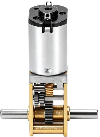 Deux Arbres Moteur À Engrenages, Métal Dc 3V/6V/12V Engrenages Moteur À Vis Sans Fin en Moteur de Vitesse Réduction en D-Forme Arbre 3Mm, pour Les Machines D’Étiquetage, Rideaux, Fours(DC3V 60RPM)