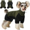 DENTRUN Hundejacke Kleine Hunde, Wintermantel Hund XS, Hunde Jacken Kleine Hunde, Abnehmbare Turtleneck Hundemantel, Hundepullover, Chihuahua Kleidung(Armeegrün,XS)