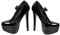 DEMONIA - Schwarzer Vinyl-Plateau-Pumps Melusine - Fetisch- und Gothic-Schuhe mit 5 cm Plateau und 15.5 cm Absatz - Größe 44