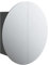vidaXL Armoire de Salle de Bain Miroir Rond et LED Armoire de Rangement Meuble-lavabo de Toilette Maison Intérieur Noir 40x40x17,5 cm