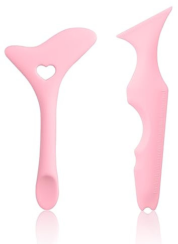 TOYMIS 2 Stück Eyeliner Schablonen, Silikon Flügel Eyeliner Schablonen Eyeliner Schablonen Werkzeug für Anfänger Multifunktional Eyeliner Führungswerkzeug für Eyeliner Wimpern Lidschatten (Rosa)