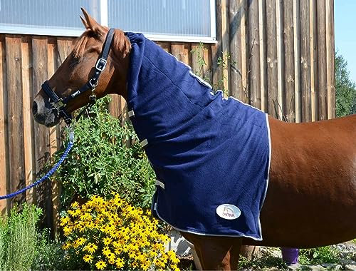 AMKA Pferde Fleece Halsdecke Halsteil Neck Cover dunkelblau Gr. Warmblut