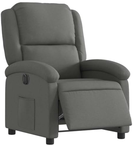 vidaXL Relaxsessel Elektrisch Dunkelgrau Stoff