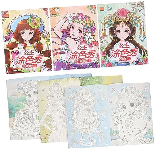 SHINEOFI 6 Stück Malbuch für Mädchen Kindergarten Graffiti Malbücher mit Leeren Vorlagen Fsc Zertifiziertes Papier Malspaß und Kreativförderung für Kinder