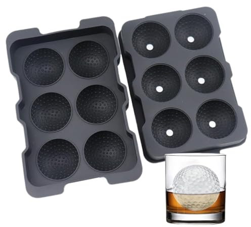Golf Eiswürfelform, Silikon Golfball Eismaschine, Eiswürfel Form In Golfballform, 6 Loch Tablett Golfball Eiswürfelform, Große Kugelförmige Runde Eiswürfelformen Zum Whiskytrinken, Für Den Sommer