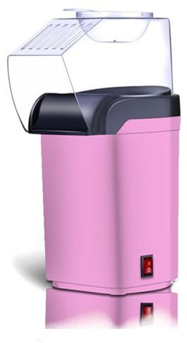 hxoity Schneller Heißluft-Popcorn-Maker Elektrischer Popcorn-Kernel-Mais-Maker 2 Min Schnelles Popping Mit Messbecher Und Butterschmelztablett Für Filmnacht Kinderparty Gesunde Snacks(Pink)