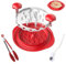 Jisrcha Chicken Shredder, 25 cm Visible Chicken Breast Chopper Tool, Hähnchen Zerkleinerer with Non-Slip Base, with Grillklammer and Reinigungsbürste for Hähnchen and Rinderhackfleisch