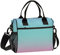 Amooorous Mojito Lunchbox für Mädchen mit Flaschenhalter, robuste Lunchtasche mit Schultergurt, Lunch-Tasche für Teenager, Mädchen, Büro, Blush and Blue