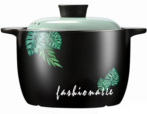 ollas de barro para cocinar Cazuela de barro negra con tapa, olla de cerámica for sopa, olla pequeña de cerámica for guiso, cazuela de cerámica, olla de barro con tapa, olla de barro, utensilios de co