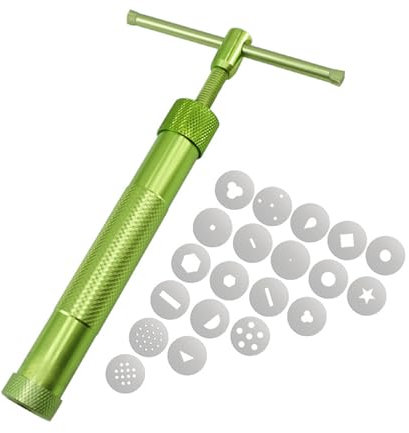 Pitadue Ton Extruder mit 20 Spitzen Zuckerpasten Extruder Fondant Presse Clay Cutter Kuchen Dekorieren Werkzeug Set für Brot Kuchen