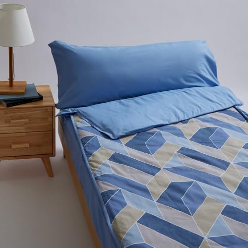 10XDIEZ Sacos nórdicos Ajustables (Ocean Azul - Cama 90cm)