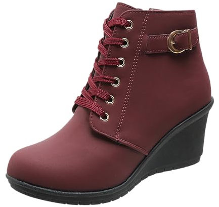 BGFIPAJG Regalini Natale Stivali Pelosi Donna Stivaletti Lacci Donna Stivaletto Pelle Donna Basso Stivaletti Donna Blu Pelle Stivali Di Pelle Donna Bassi