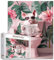Tucocoo 1000 Pieces Jigsaw Puzzles for Adults Funny Pink Pig Puzzle Cute Animal on Toilet Palm Leaf Art Puzzles for Challenging Family Activity Game Colorful DIY Crafts Puzzle Wall Decor Gifts
