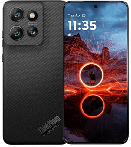 Motorola ThinkPhone 25 5G 2024 (negro carbón) XT2409-06 | Dual SIM (Nano SIM, eSIM) 256GB + 8GB RAM Android 14 SIM Smartphone desbloqueado de fábrica