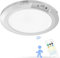 Coollamp LED Ceiling Light with Motion Sensor, Magnetic Mount, 10000mAh Rechargeable Battery, 400 Lumens, 3 Color Temperatures, Remote Control, Shower Light for Bathroom, Hallway, Porch, Stairs, White