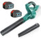 Akku-Laubbläser Neue Upgrades，für Makita 18V Akku，mit 2X 5500A Akkus,2 xWinddüse,500W 180MPH Elektro Laubbläser,für zum Entfernen von Laub aus Geschäften, Garagen, Einfahrten, Höfen und Gärten.