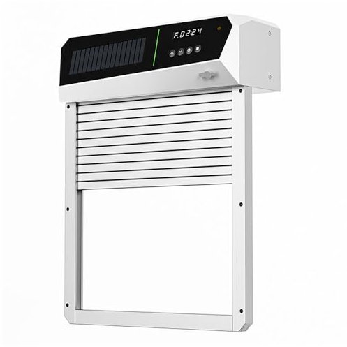 SGFBDZLK Porte De Poulailler Solaire Entièrement Automatique, Ouvre Porte De Poulet Anti-Pincement avec Télécommande WiFi, Minuterie Et Capteur De Lumière pour Poulets, Canards, Lapins