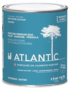 ID Peinture bois extérieurs - RAL 5024 Bleu pastel Ile d'Aix - 750ML - ATLANTIC