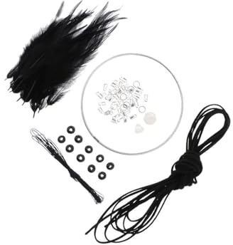 SUIOPPYUW Basteln Sie lustige Geburtstagspartys mit Traumfängern DIY Kits Traumfänger Schleifen Federn Klemmklammern Werkzeug Sets