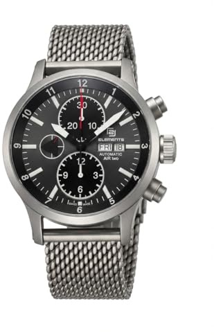 2 elements AIR Swiss Made ETA 7750 Herren Automatik Chronograph 200m WR Saphirglas Stahlband