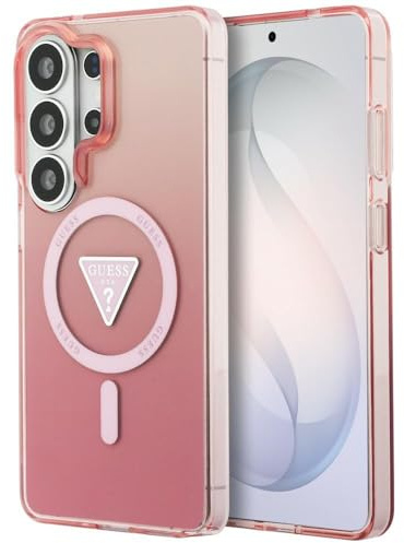 CG MOBILE Guess IML Gradient Triangle kompatibel mit MagSafe Hülle für Samsung Galaxy S26 Ultra (Rosa)