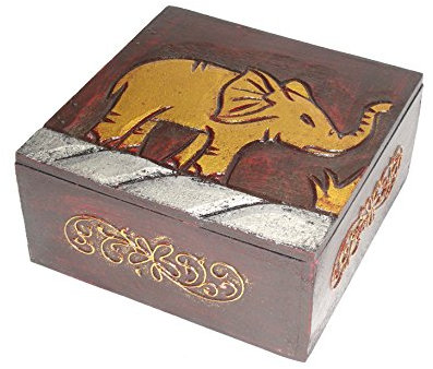 Holz Schatulle Elefant I 14 cm