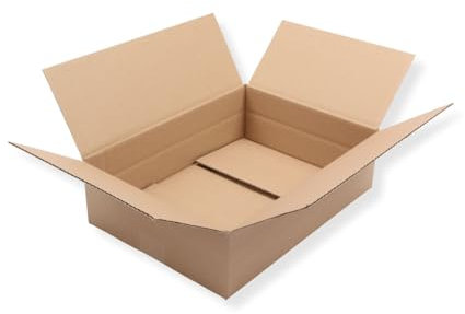 10 St. Versandkartons 360x260x100 mm braun 1-wellig DIN B4 Format Faltkarton mit Höhenriller Versandtasche-Umschlag