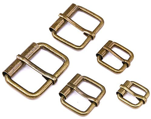 swpeet 50 PCS sortiert D-Ring aus Metall halbrund D Ring für Hardware Staubbeutel Ring Hand DIY Zubehör – 1/5,1 cm, 5/20,3 cm, 3/10,2 cm, 2,5 cm, 5/10,2 cm RollerBuckles- Bronze-50