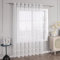 HongYa Stores Voile Gardine Schal Transparenter Vorhang mit Satinband Ösen H/B 170/300 cm Weiß