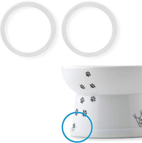 Non-Skid Silicone Protective Cover, Large Size, Pack of 2 for Necoichi Raised Food Bowl (Regular)