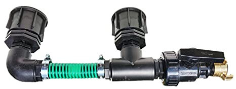 FN-Technik IBC - Conector para depósito de Agua de Lluvia (2 Compartimentos, 1 Pulgada, DN 50, conexión para Bomba)