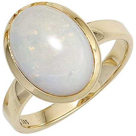 Jobo Damen-Ring aus 14 Karat 585 Gold mit Opal-Cabochon Größe 52
