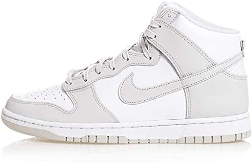 Nike Dunk Hi Retro Basketballschuhe für Herren, White Vast Grey White, 46 EU