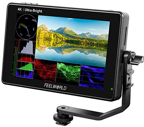 FEELWORLD LUT7 PRO 7 Pollice 2200nits 3D LUT Touch Screen DSLR Camera Field Director AC Monitor con Waveform F970 Alimentazione Esterna e Installare Kit 4K HDMI Ingresso Uscita 1920X1200 IPS Pannello