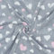 HEKO PANELS Fleecestoff Meterware - Weicher Plüsch Polar Fleece - Zweiseitige Warmer Stoff Mit Rosa Herzen - Für Kinder