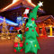 Kalolary 7 Fuß Weihnachtsbaum Aufblasbar, Welpe beißen Weihnachtsmann Kletterbaum Dekorationen Aufblasbar für Indoor Outdoor Yard Lawn Hausgarten Weihnachtsfeier Dekorationen