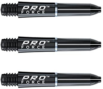 WINMAU Pro-Force Black Extra Short Nylon Ring Grip Dart Stems - 1 Set per Pack (3 shafts in total)