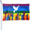 Bandiera Pace Arcobaleno 90x150, Bandiera della Pace Arcobaleno, Bandiera della Pace, Bandiera Pace, Pace Bandiera, Bandiera Pace Esterno, Ideale per Raduni, Eventi, Marce (rainbow)