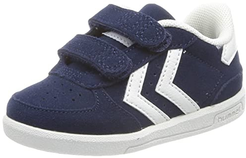 hummel Velcro Low Victory Suede Children's Trainers Size, Navy Peony, 4.5 UK Child