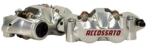 Coppia di pinze freno radiali Accossato Ricavata CNC Monoblocco Interasse 108 mm Con Pistoni in Titanio, per Suzuki GSX-R 600 dal 2006 al 2007, 600 CC