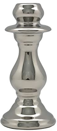 KerzenStänder Argent - 7,5x7,5x16 cm - Silber - Keramik
