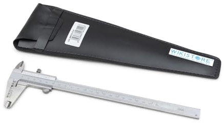WIKISTORE CALIBRO PROFESSIONALE MONOBLOCCO 200 mm, Calibro ventesimale da 20 cm con becchi da 50 mm, Calibro acciaio bloccaggio a vite, Lettura 0,05 mm / 1/128, Attrezzo da lavoro preciso