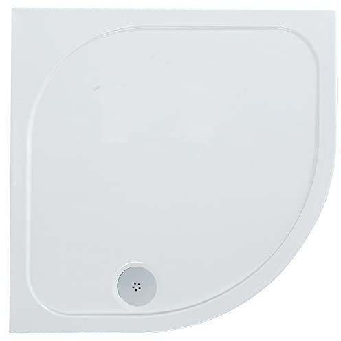 Go Bathrooms Anti Slip White Shower Tray 900 x 900mm Quadrant Non-Slip Shower Enclosure Cubicle Low Profile Shower Tray