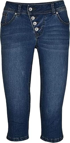 Buena Vista Damen Capri Jeans Malibu (as3, Alpha, m, Regular, Regular, mid Stone)