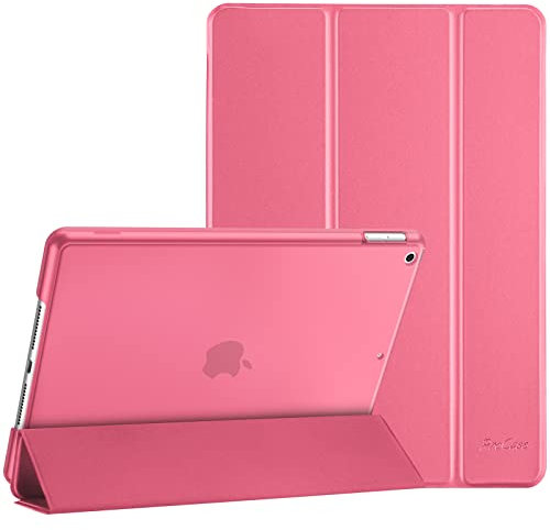 ProCase Hülle für iPad 9./8./7. Generation 10,2 Zoll 2021 2020 2019, Schutzhülle Smart Case Cover Kompatibel mit iPad 9/8/7 -Melonenrosa