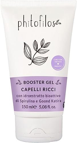 PHITOFILOS Booster Gel Lockiges Haar mit Spirulina und Katira 150 ml - Ecobio 100% VEGAN COSM168