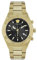 Versace V-Sporty Greca Collection Luxus-Herrenuhr mit einem goldenen Armband mit goldenem Gehäuse und schwarzem Zifferblatt, Gold, OS, V-Sporty Greca